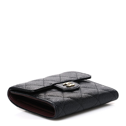 Chanel Caviar Quilted Compact Flap Wallet Black 4 of 9