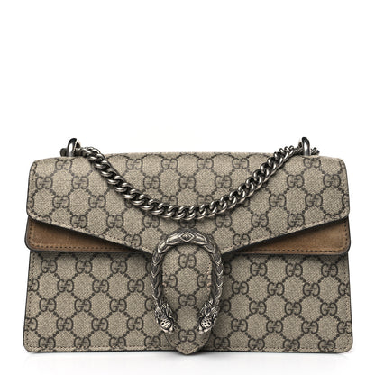 Gucci GG Supreme Monogram Small Dionysus Shoulder Bag Taupe 1 of 12