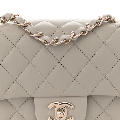 Chanel Lambskin Quilted Mini Square Flap Grey 8 of 11
