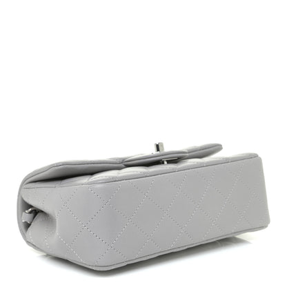 Chanel Lambskin Quilted Mini Rectangular Flap Grey 4 of 16