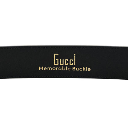 Gucci Textured Dollar Calfskin Criss-Cross Double G Memorable Buckle 40mm Belt 85 34 Black 5 of 5