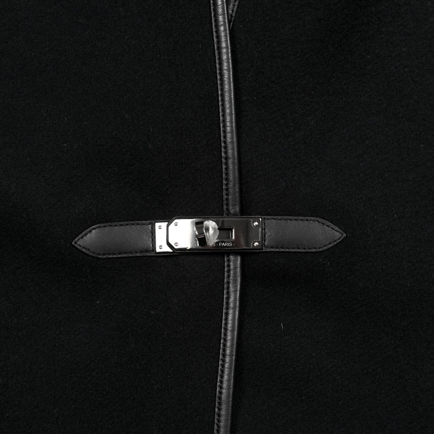 Hermes Cashmere Lambskin Kelly Poncho Black 2 of 3