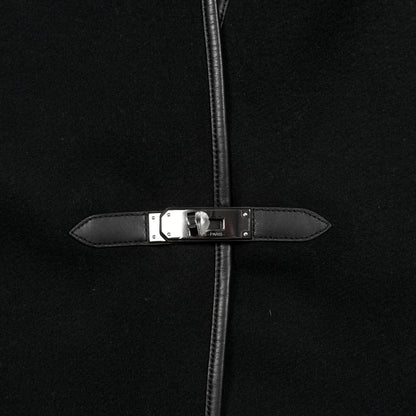 Hermes Cashmere Lambskin Kelly Poncho Black 2 of 3