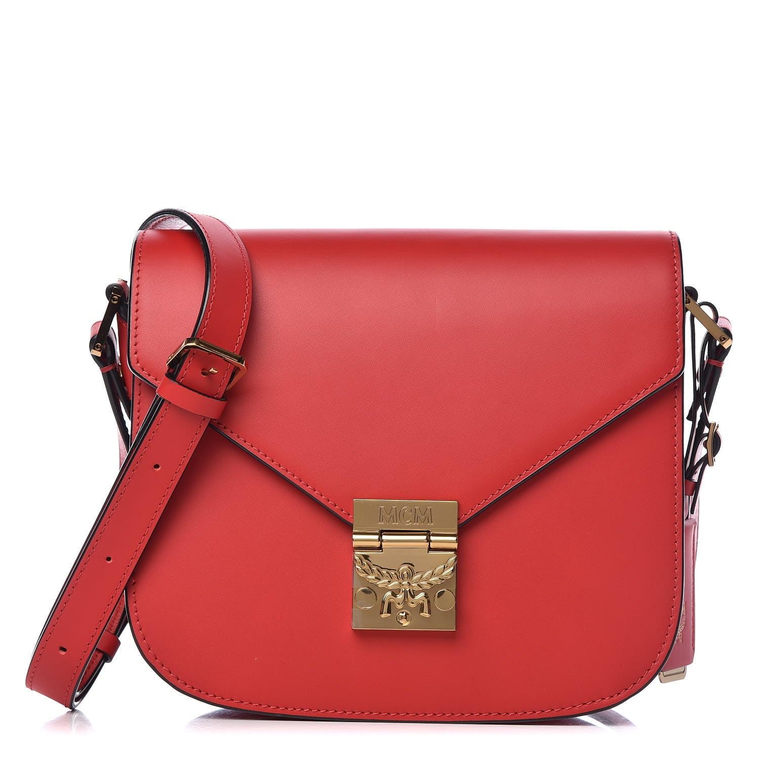 MCM Calfskin Patricia Crossbody Bag Red 1 of 9