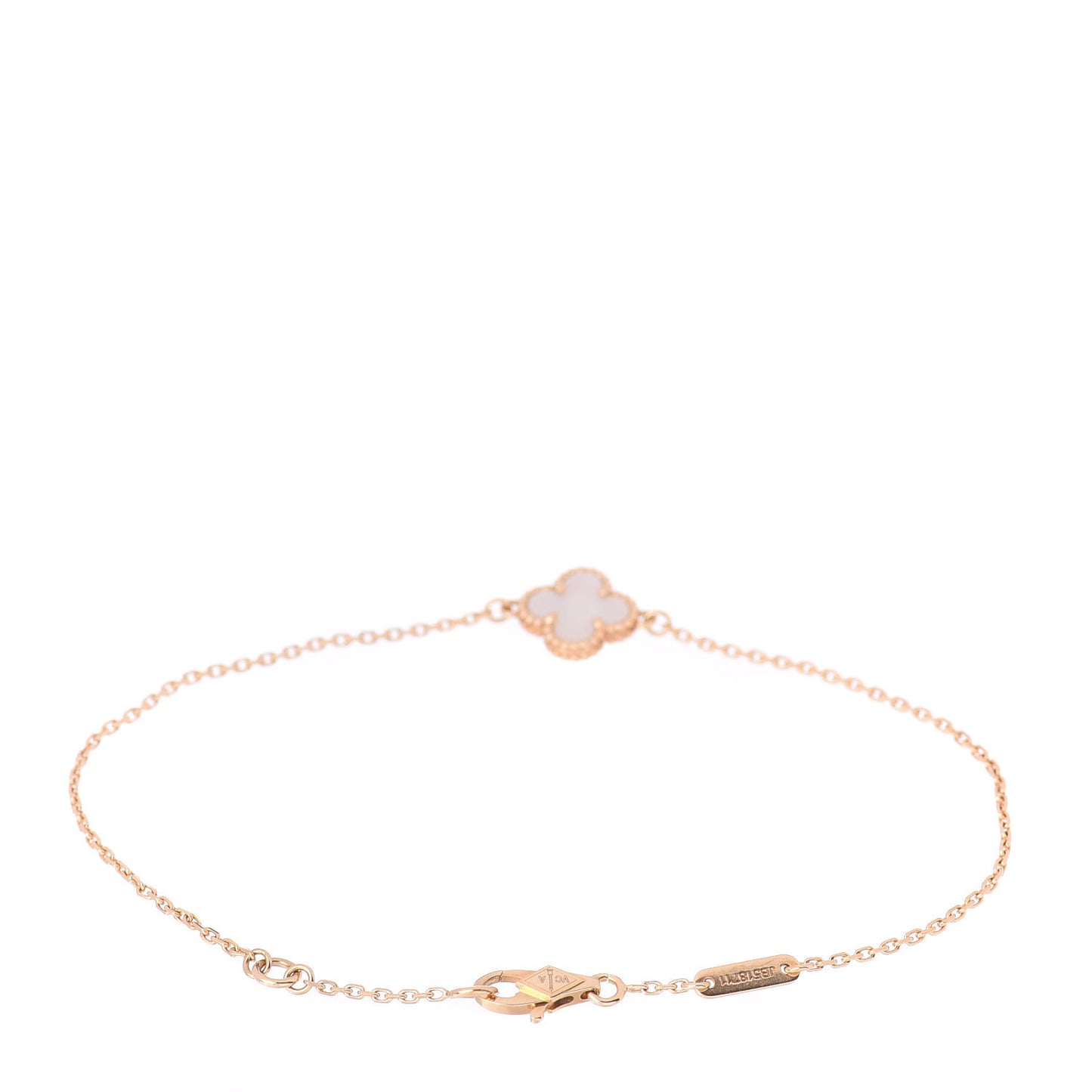 18K Yellow Gold Mother of Pearl Sweet Alhambra Bracelet