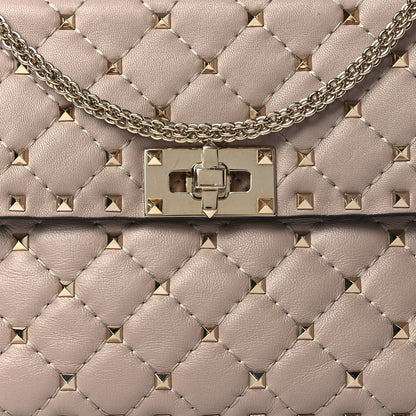 Valentino Garavani Lambskin Medium Rockstud Spike Shoulder Bag Poudre 7 of 9