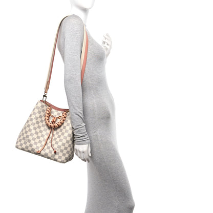 Louis Vuitton Damier Azur Braided Neonoe BB Pink 2 of 12