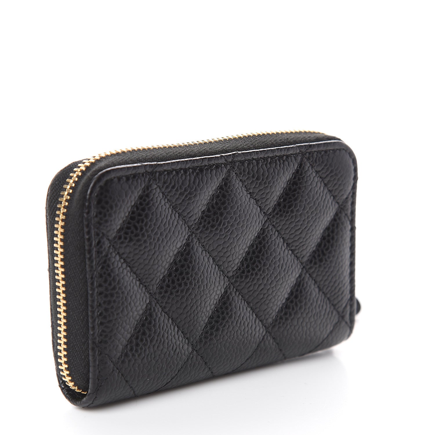 Chanel Caviar Quilted Zip Coin Purse Black 2 of 6