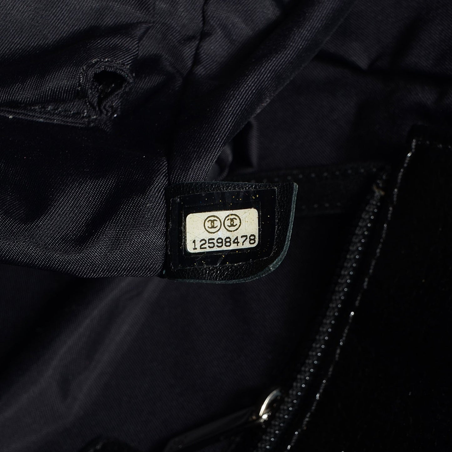 Coated Canvas Quilted Small Paris Biarritz Tote Black