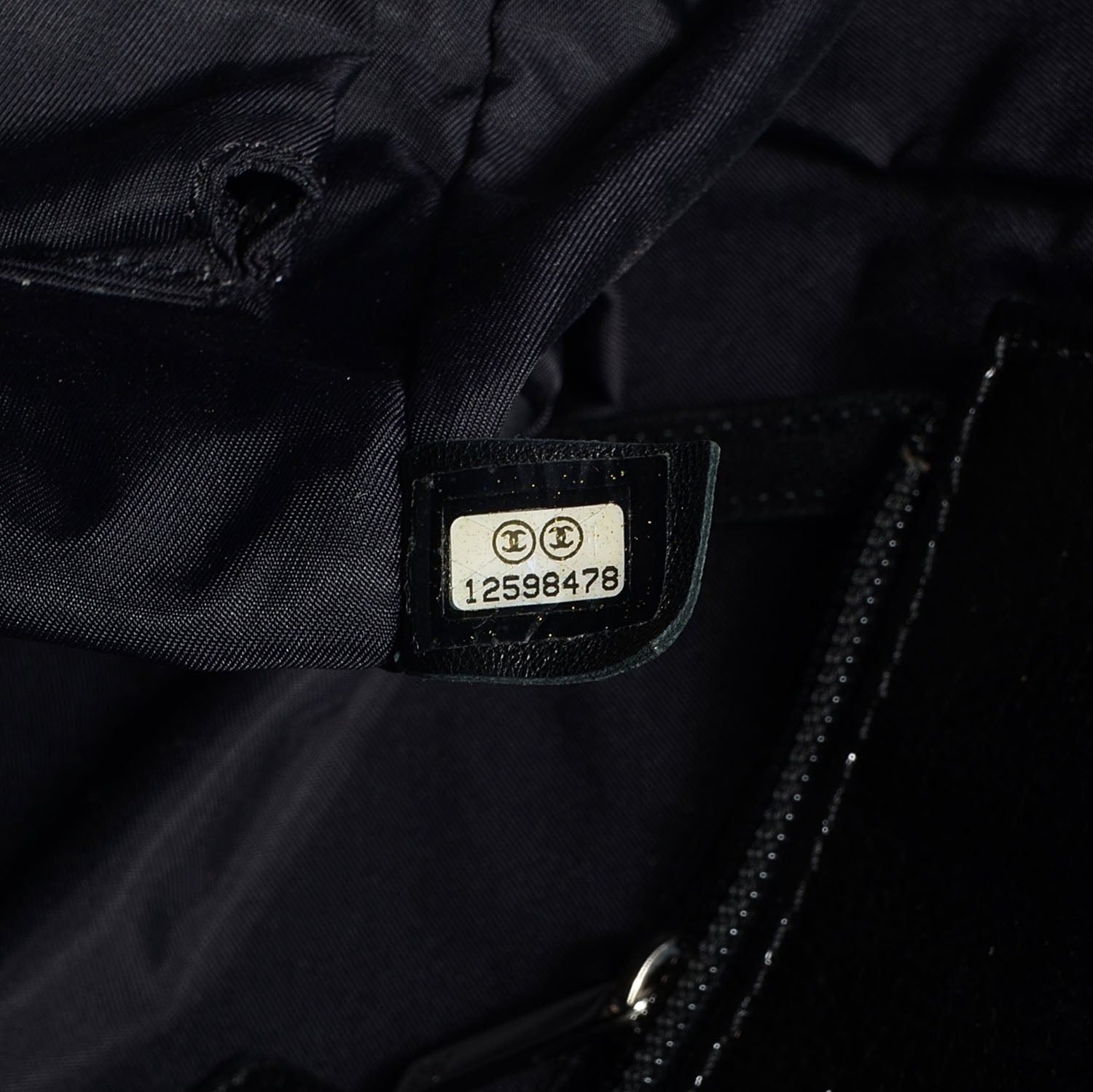 Chanel Coated Canvas Quilted Small Paris Biarritz Tote Black 7 of 7