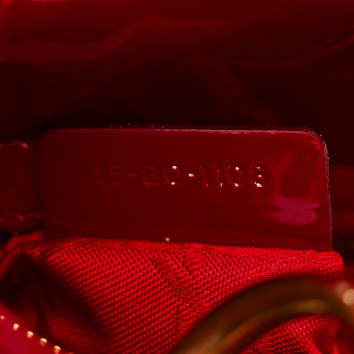 Christian Dior Patent Cannage Mini Lady Dior Red 7 of 13
