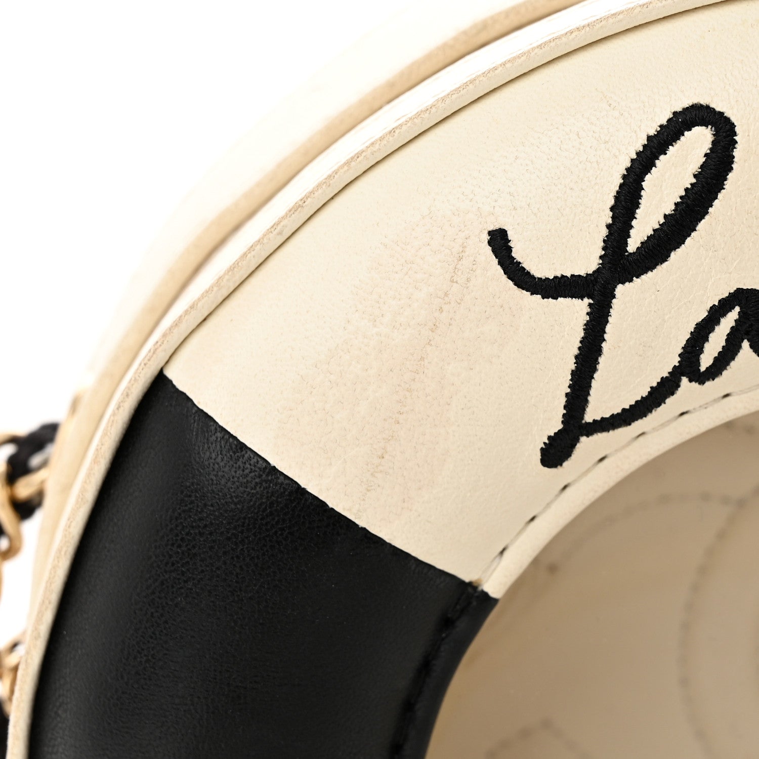 Chanel Lambskin Coco Lifesaver Round Bag Black White 13 of 16