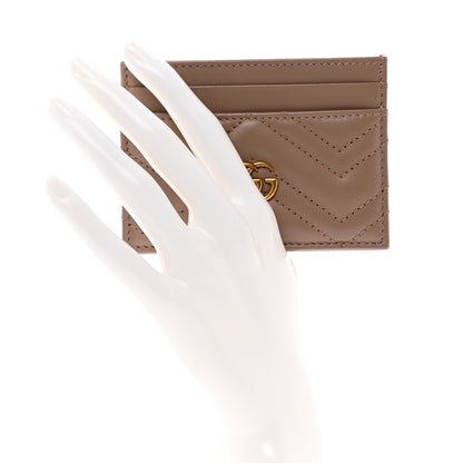 Gucci Calfskin Matelasse GG Marmont Card Holder Porcelain Rose 2 of 6