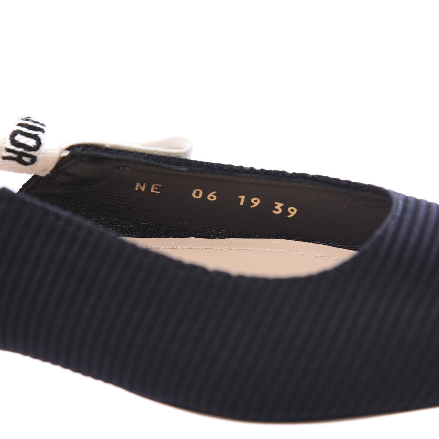 Christian Dior Technical Canvas Ribbon J'Adior Slingback Ballet Flats 39 Black 9 of 10