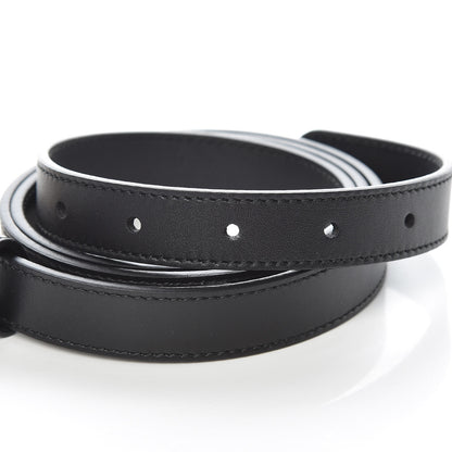 Gucci Calfskin Pearl Double G 20mm Belt 100 40 Black Cream 4 of 7
