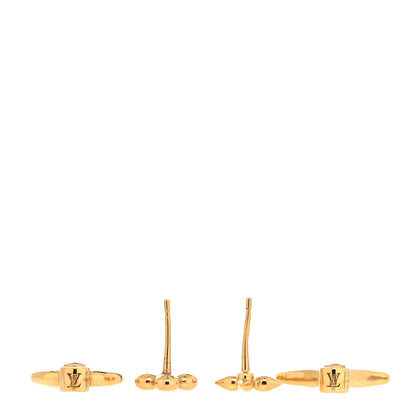 Louis Vuitton LV Flowergram Earrings Gold 3 of 4