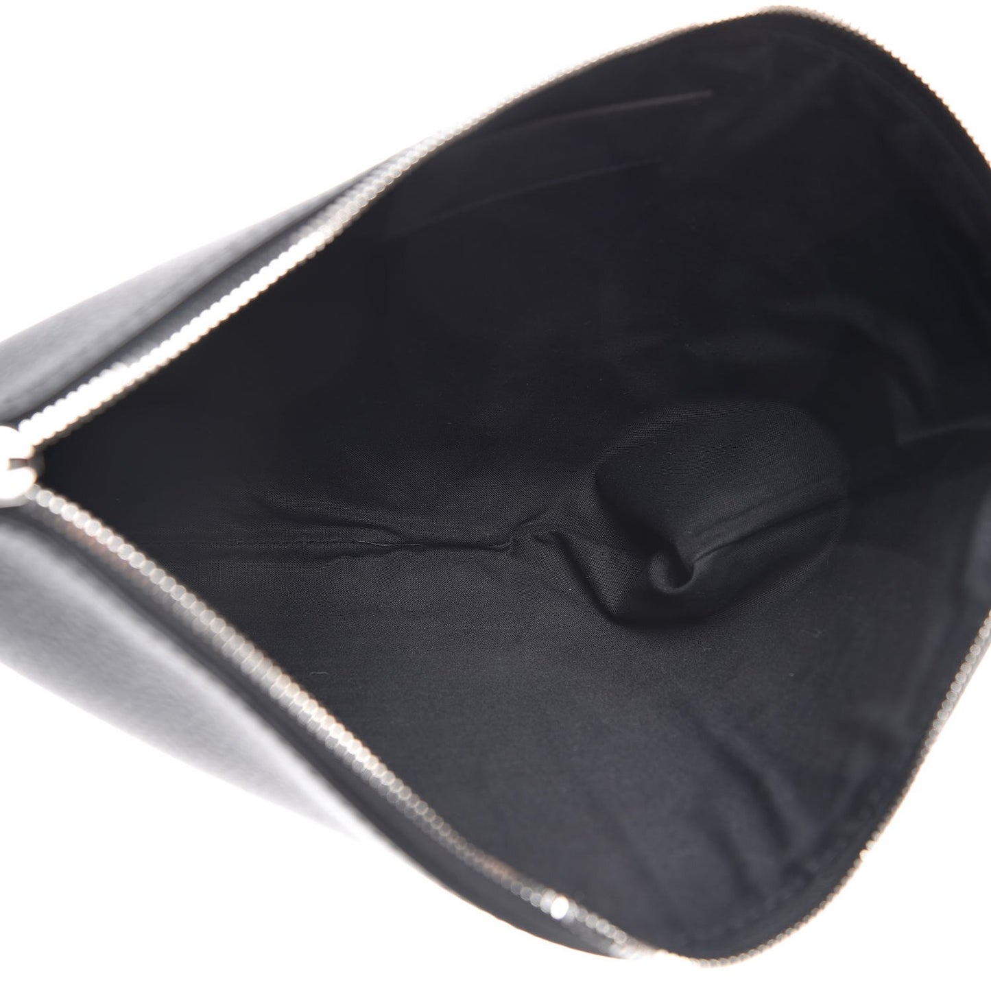 Calfskin Logo Everyday Second Bag Black White