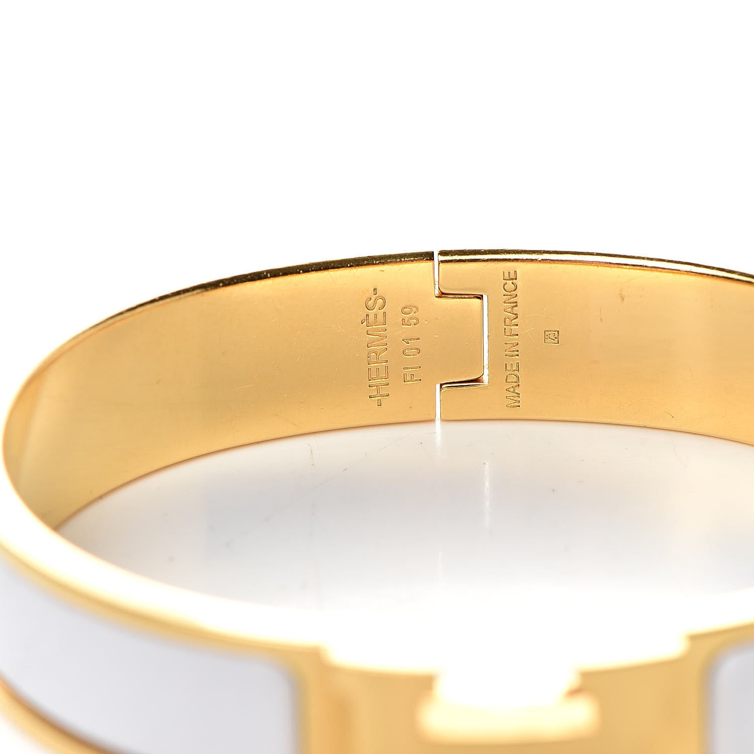 Hermes Enamel Narrow Clic Clac H Bracelet PM White 4 of 6