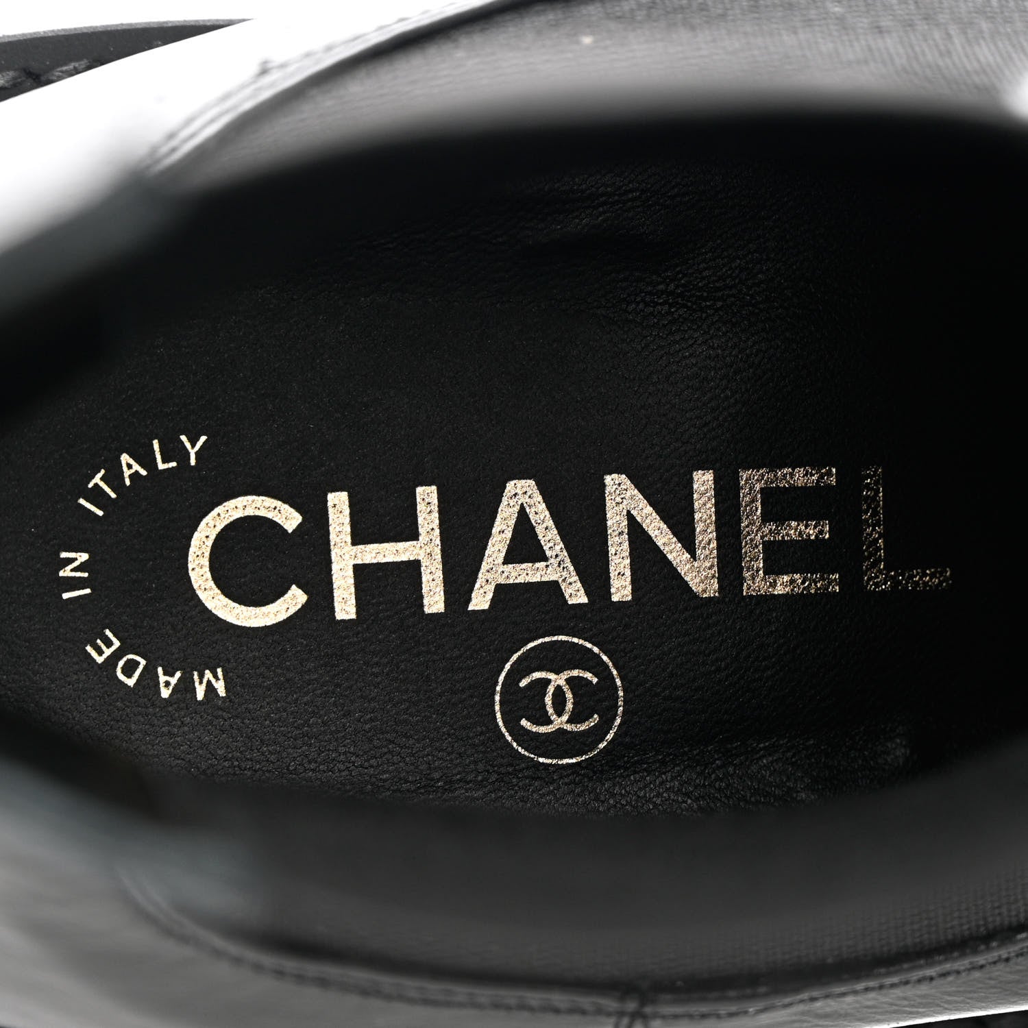 Chanel Crumpled Calfskin Patent Cap Toe Short Boots 41 Black 7 of 17