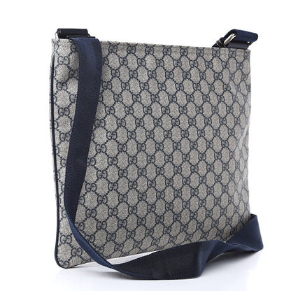 Gucci GG Plus Monogram Large Flat Messenger Bag Beige Blue 3 of 10