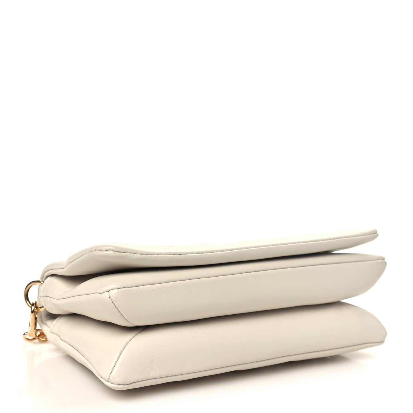 Lambskin Embossed Monogram Pochette Coussin Crossbody Creme