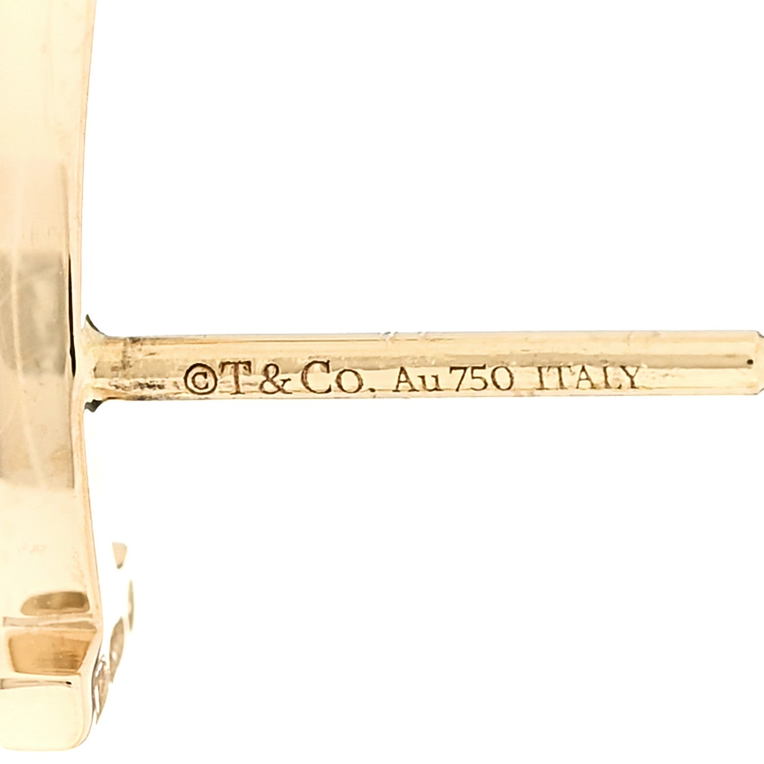 Tiffany 18K Yellow Gold T Smile Stud Earrings 4 of 5