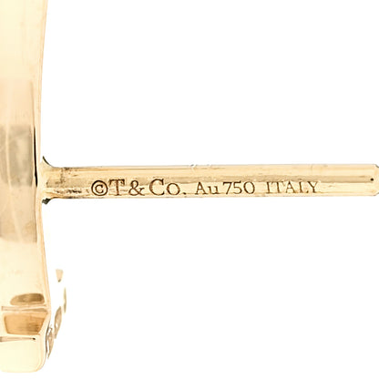 Tiffany 18K Yellow Gold T Smile Stud Earrings 4 of 5