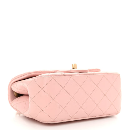 Chanel Lambskin Quilted Mini Sweet Camellia Flap Light Pink 4 of 11