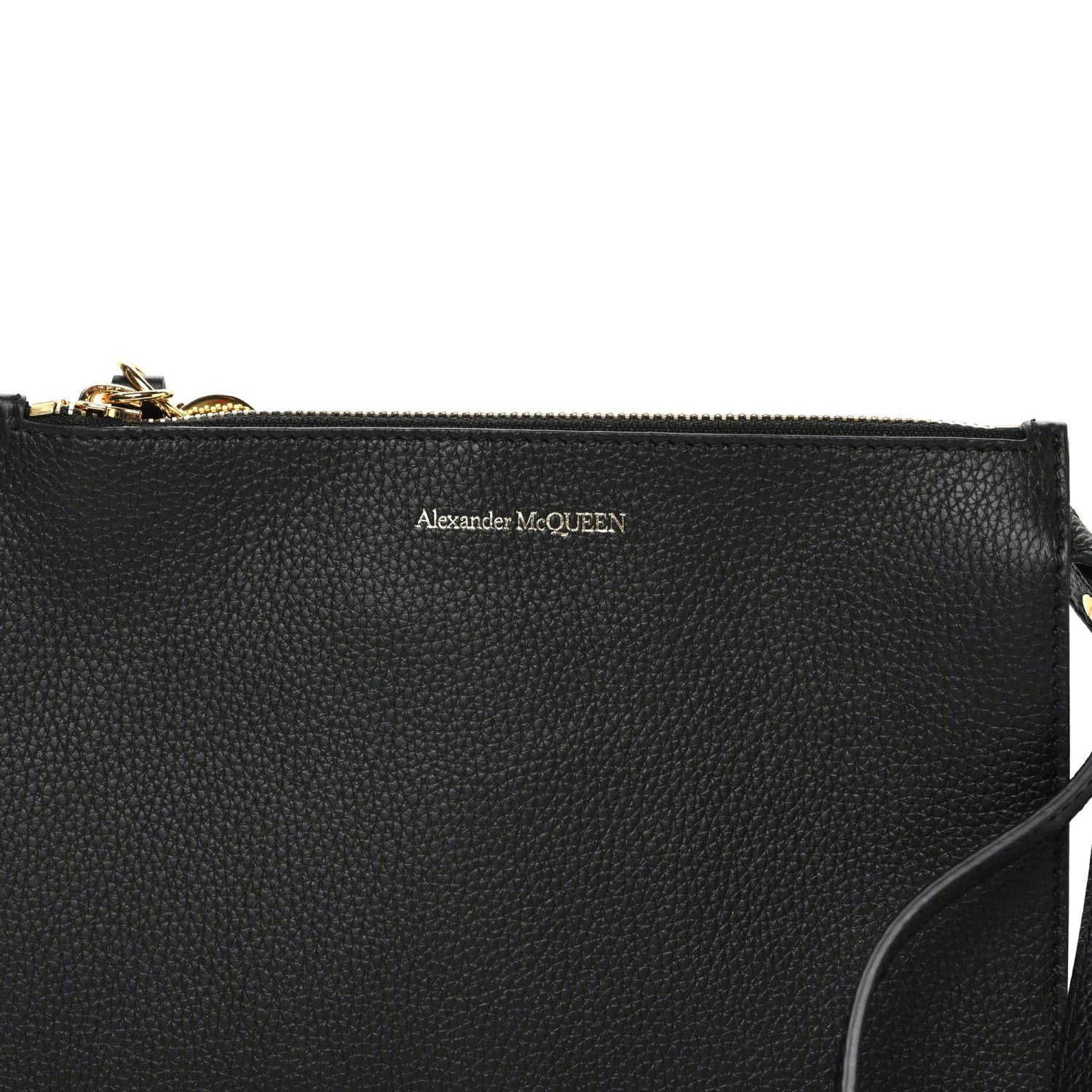 Alexander McQueen Calfskin Skull Wristlet Pouch Black 7 of 7