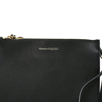Alexander McQueen Calfskin Skull Wristlet Pouch Black 7 of 7