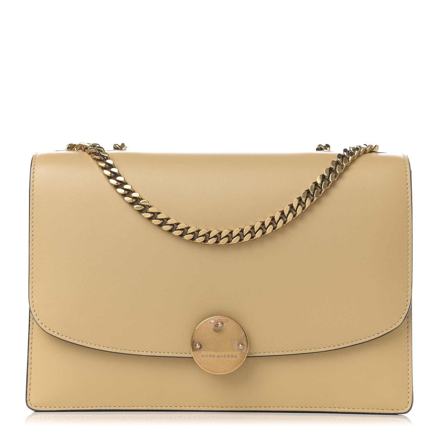 Marc Jacobs Calfskin Big Trouble Chain Bag Beige 1 of 13