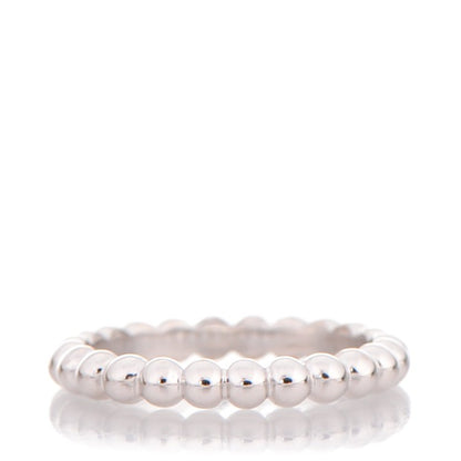 Van Cleef & Arpels 18K White Gold Small Perlee Ring 52 6 1 of 5