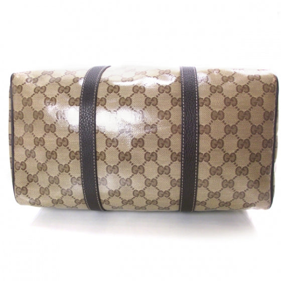 Gucci Crystal Monogram Dollar Calfskin Medium Joy Boston Beige Ebony Testa di Moro 6 of 11