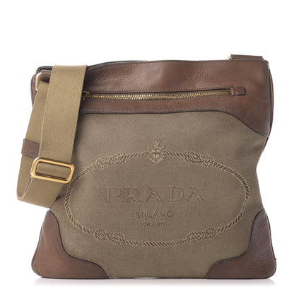 Prada Jacquard Logo Crossbody Corda Bruciato 1 of 10