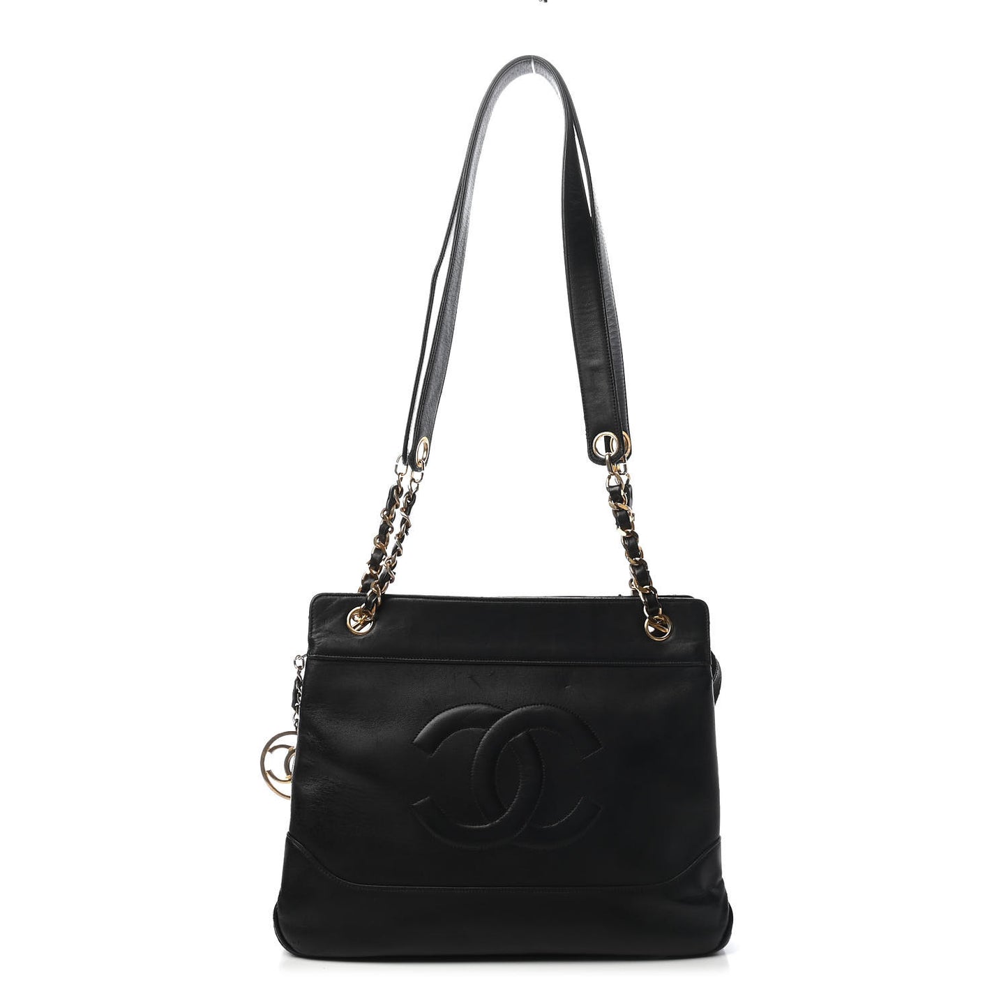 Lambskin CC Shoulder Bag Black