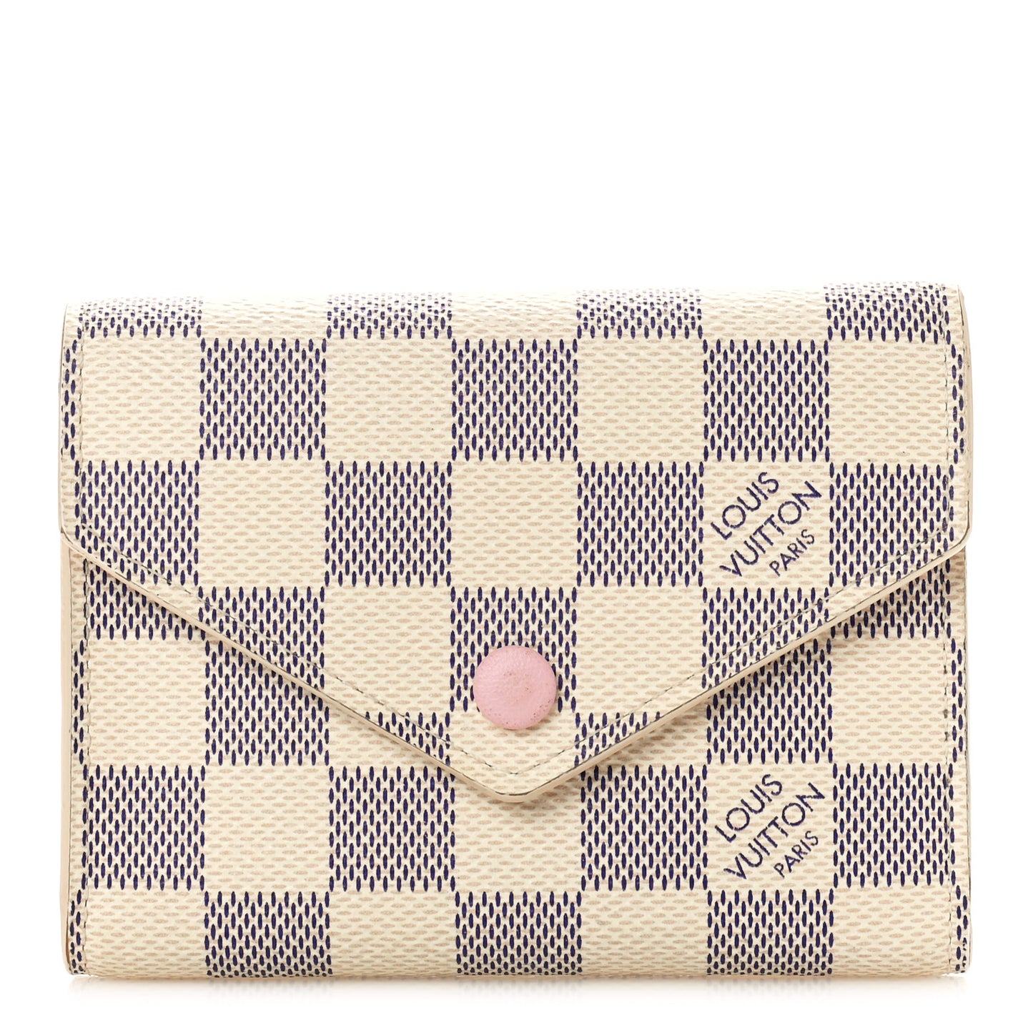 Damier Azur Victorine Wallet Rose Ballerine