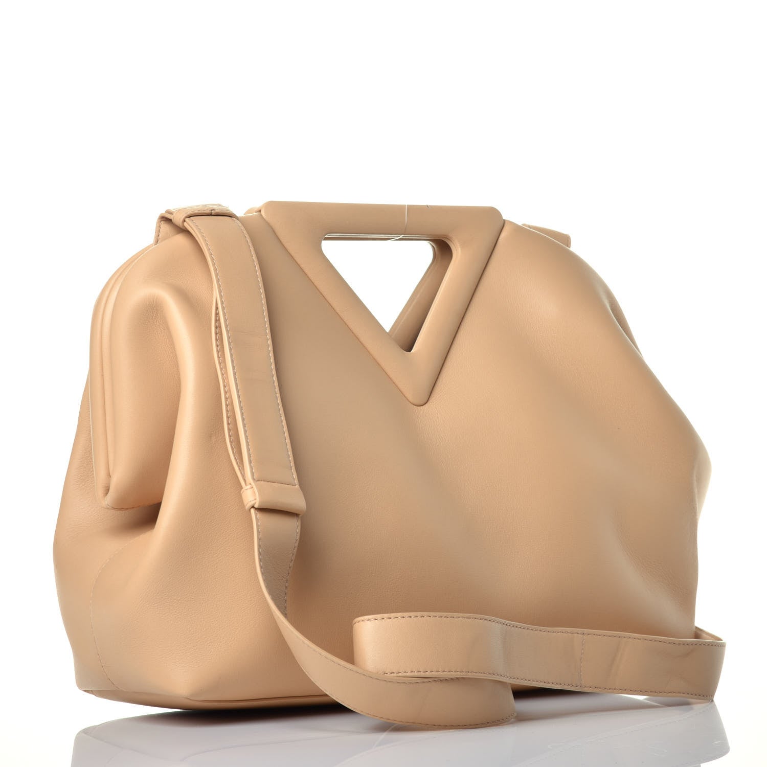 Bottega Veneta Calfskin Large The Point Triangle Bag Almond 3 of 9