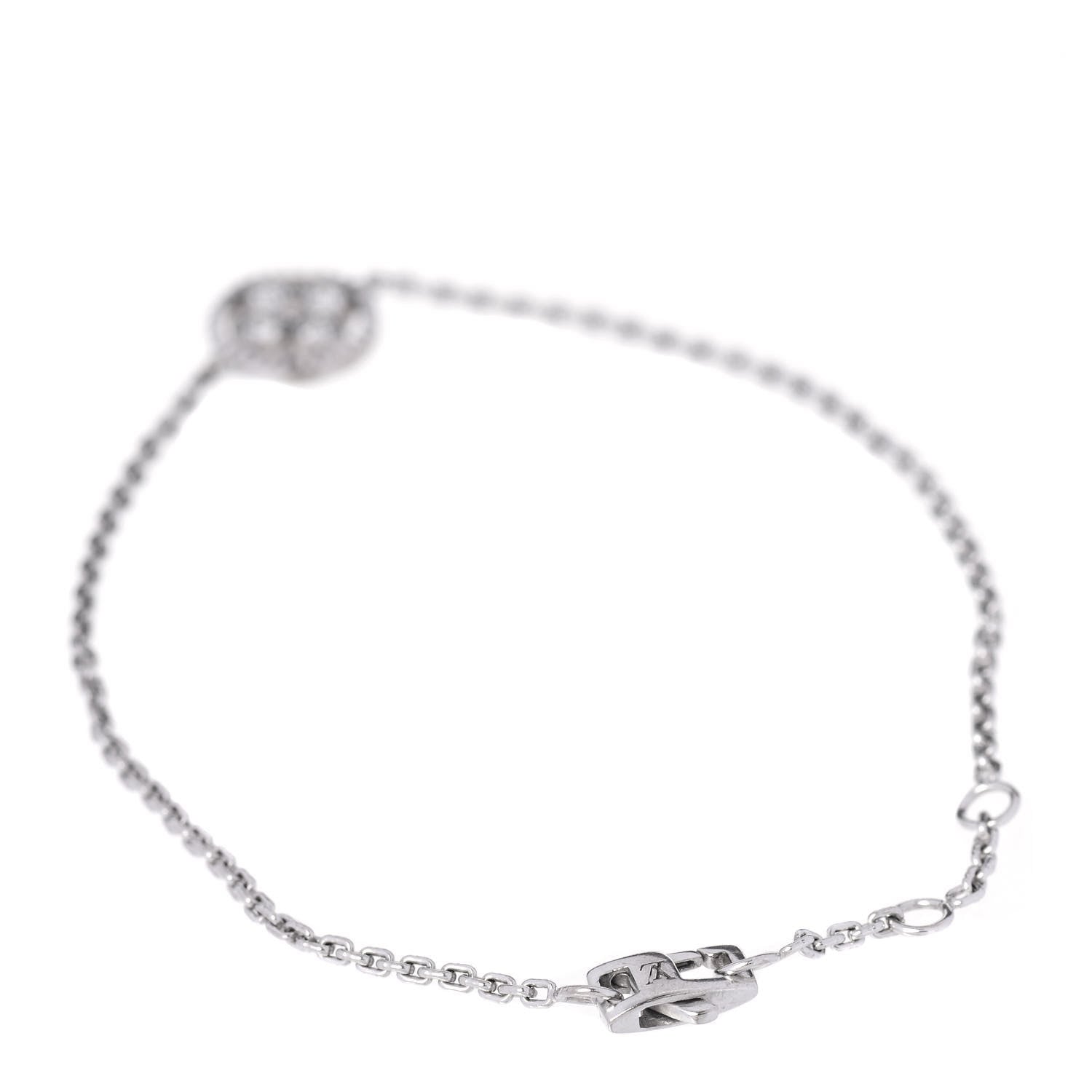 Louis Vuitton 18K White Gold Diamond Blossom BB Bracelet 3 of 5