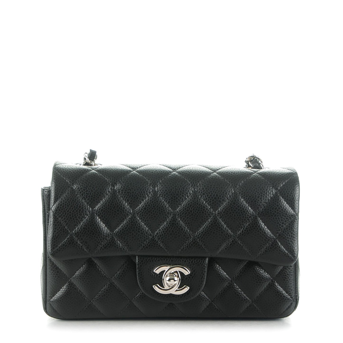 Caviar Quilted Mini Rectangular Flap Black