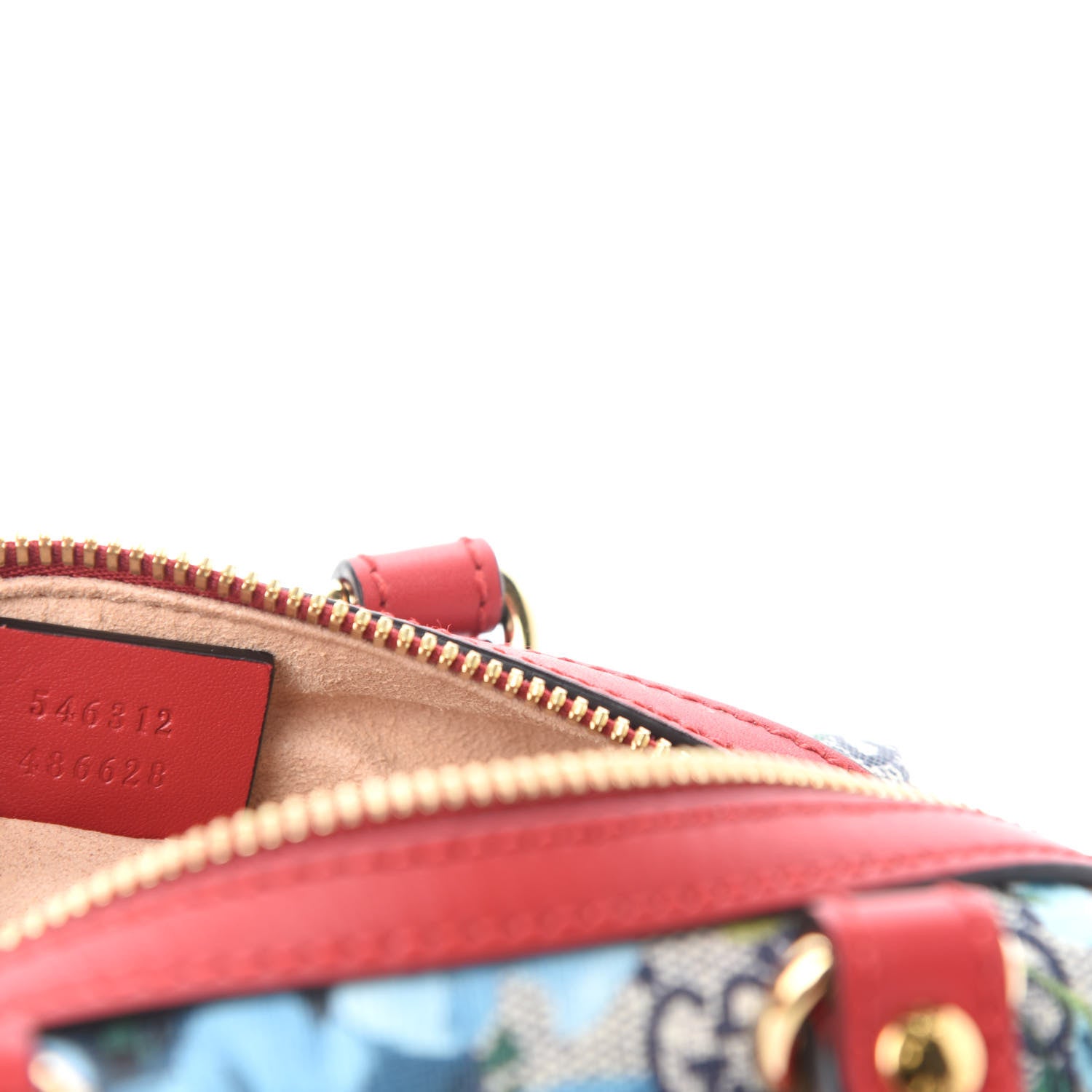 Gucci GG Supreme Monogram Blooms Mini Boston Navy Blue Hibiscus 9 of 10