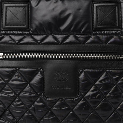 Chanel Nylon Quilted Large Coco Cocoon Tote Black 8 of 10