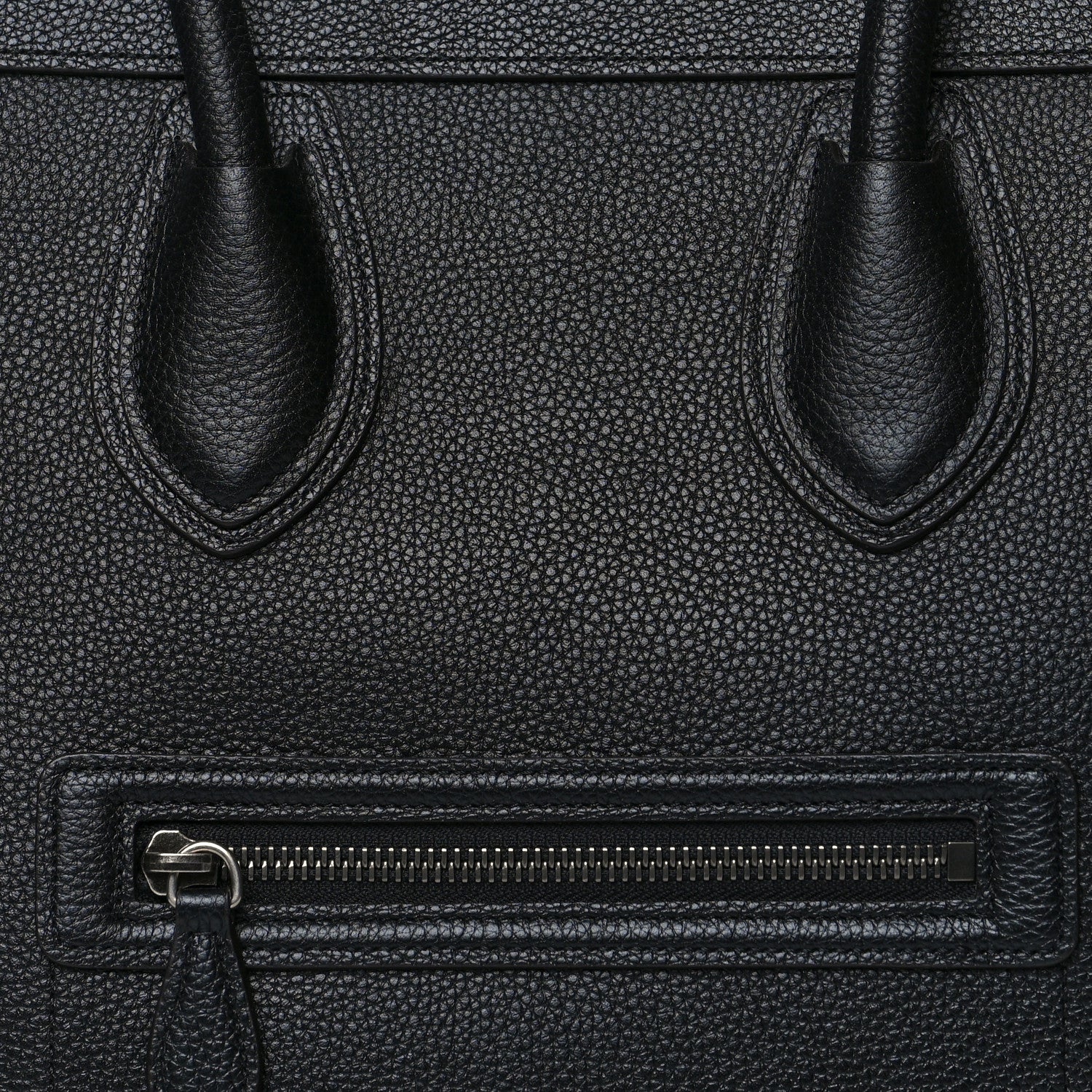 Celine Drummed Calfskin Mini Luggage Black 10 of 12