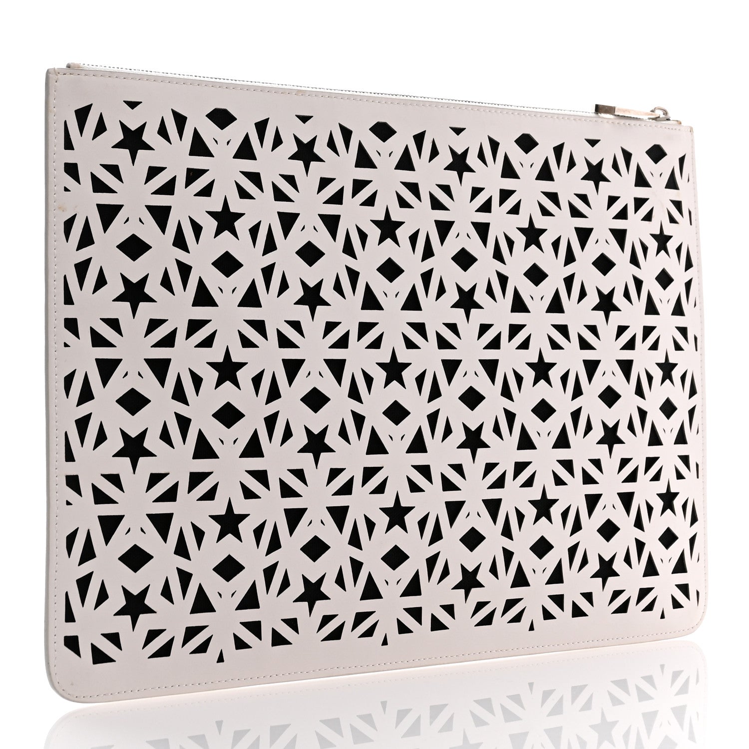 Givenchy Lambskin Star Print Large Pandora Pouch White Black 3 of 10
