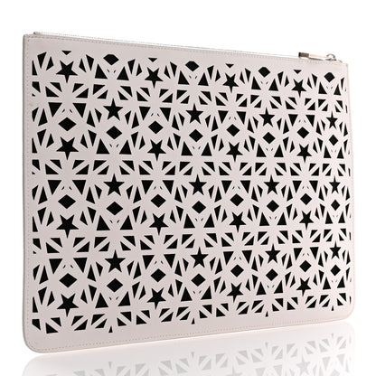Givenchy Lambskin Star Print Large Pandora Pouch White Black 3 of 10