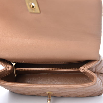 Chanel Caviar Lizard Quilted Mini Coco Handle Flap Beige 5 of 11