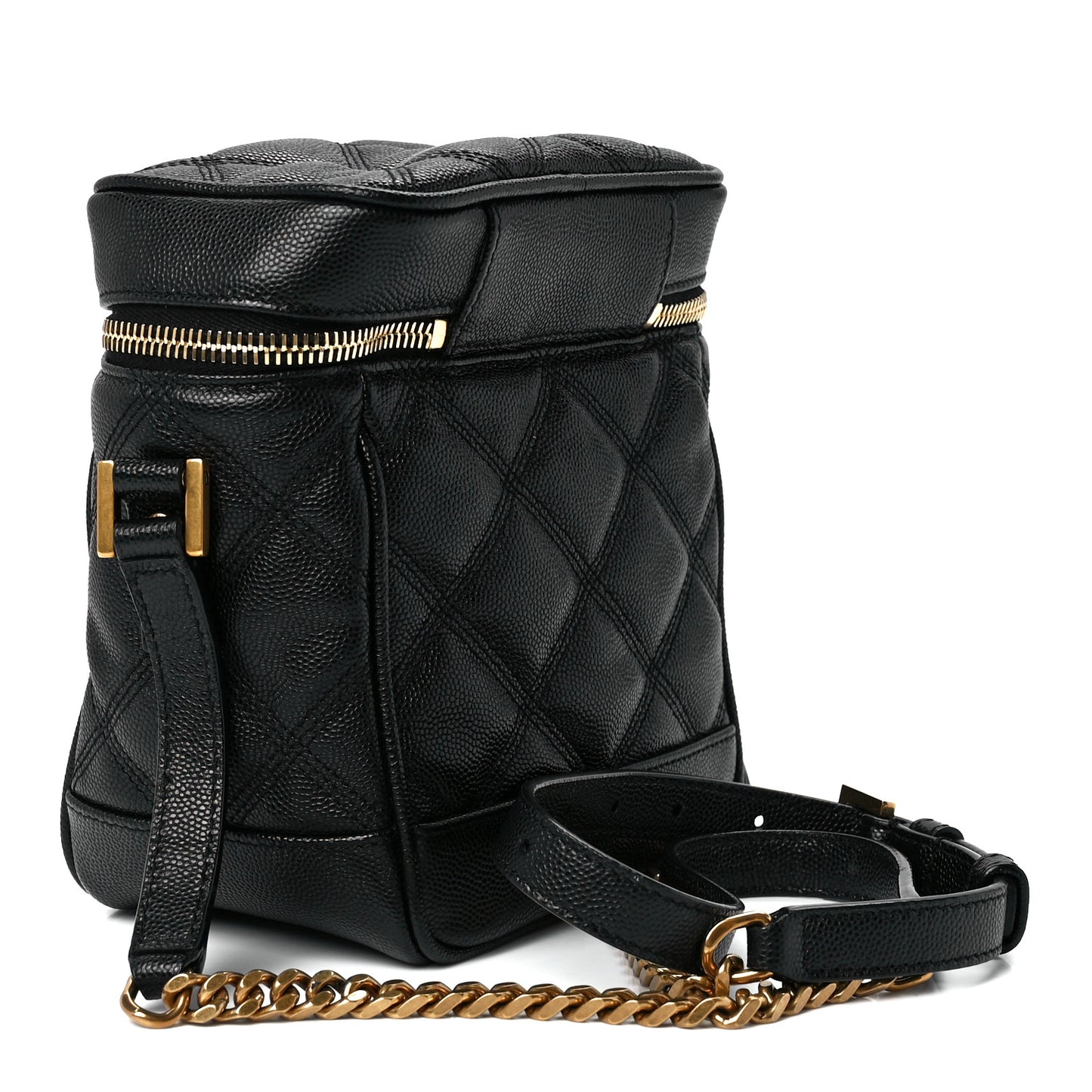 Grain de Poudre Quilted 80's Vanity Bag Black
