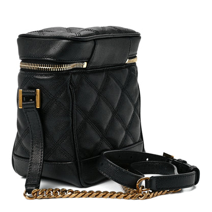 Saint Laurent Grain de Poudre Quilted 80's Vanity Bag Black 3 of 11