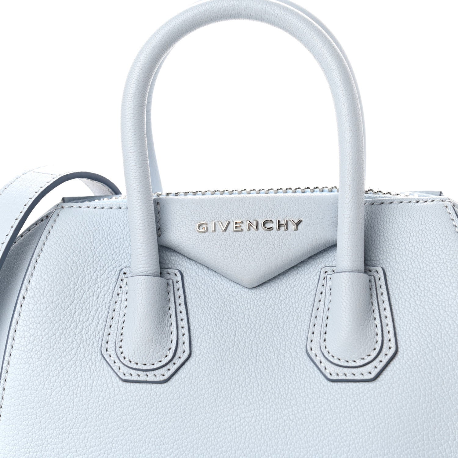 Givenchy Sugar Goatskin Mini Antigona Baby Blue 9 of 9