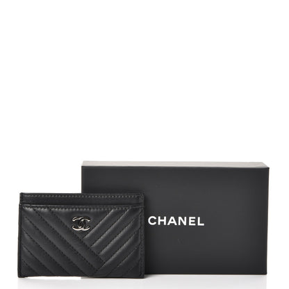 Chanel Lambskin Quilted CC Crossing Card Holder Black 9 of 9