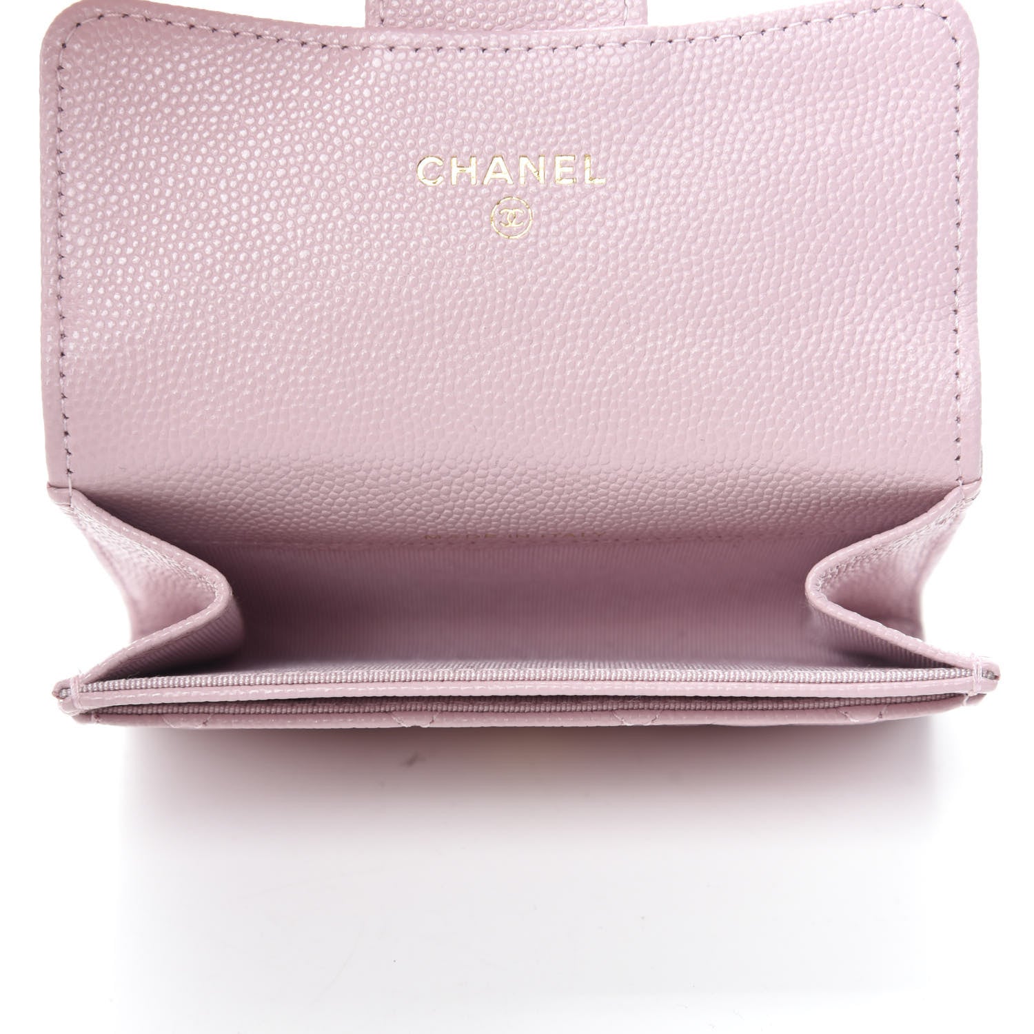 Chanel Caviar Quilted Flap Card Holder Wallet Light Pink 5 of 9